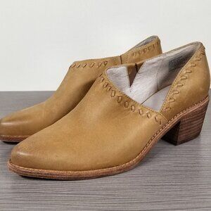 Caslon Julian Slip On Ankle Booties, Tan Leather, Womens Size 7.5 M
